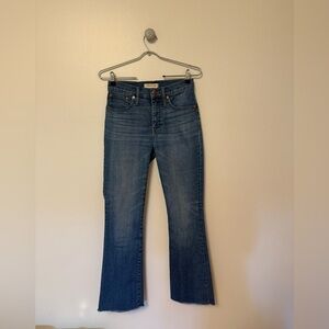 Madewell Cali Demi-Boot kick out crop jeans, size 25. Great shape.